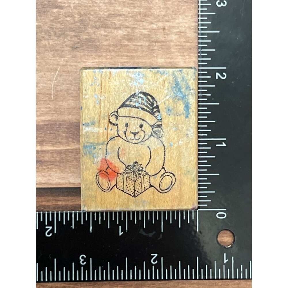 Vintage 1988 PSX Teddy Bear Rubber Stamp C-304